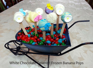 The Carnival & White Chocolate Covered Frozen Banana Pops