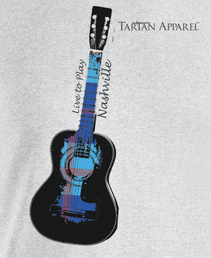 Tartan Apparel Nashville Guitar T-Shirt in Gray