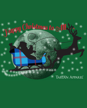 Tartan Apparel Happy Christmas T-Shirt in Green
