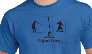Tartan Apparel Highland Games Throw Heavy T-Shirt in Royal Blue