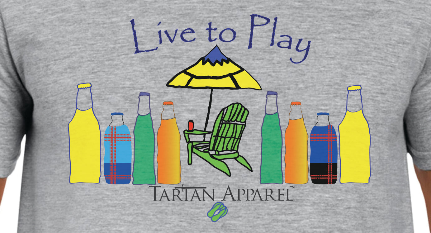 Tartan Apparel Live to Play T-Shirt in Gray