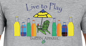Tartan Apparel Live to Play T-Shirt in Gray