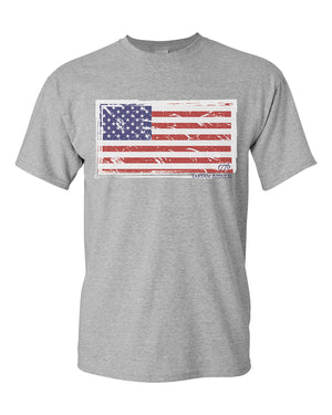 Tartan Apparel Old Glory Flag T-Shirt in Gray