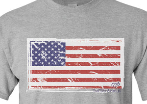 Tartan Apparel Old Glory Flag T-Shirt in Gray