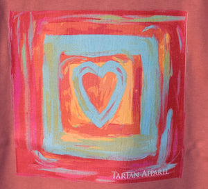 Tartan Apparel Painted Heart YOUTH T-Shirt in Terra Cotta