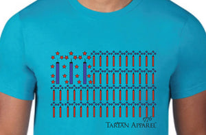 Tartan Apparel Patriot T-Shirt in Caribbean Blue