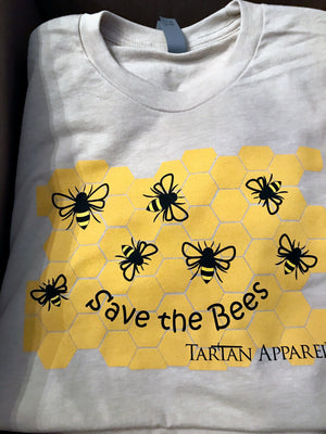 Tartan Apparel Save the Bees Tee in Wheat