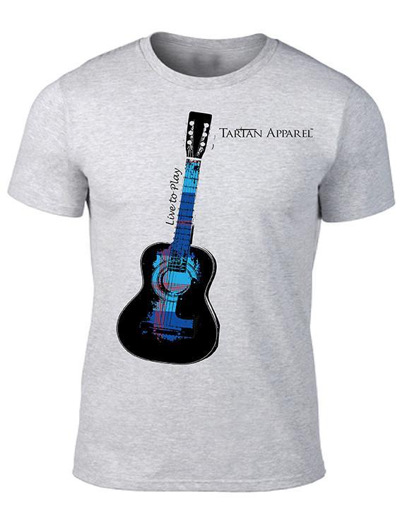 Tartan Apparel Tartan Apparel Guitar T-Shirt in Gray