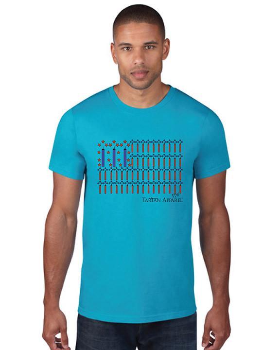 Tartan Apparel Patriot T-Shirt In Caribbean Blue - S / Caribbean Blue - T-Shirt